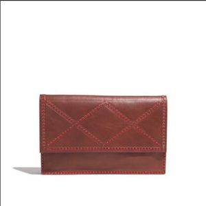 madewell medina leather clutch